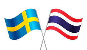 svenska och thailändska flaggan